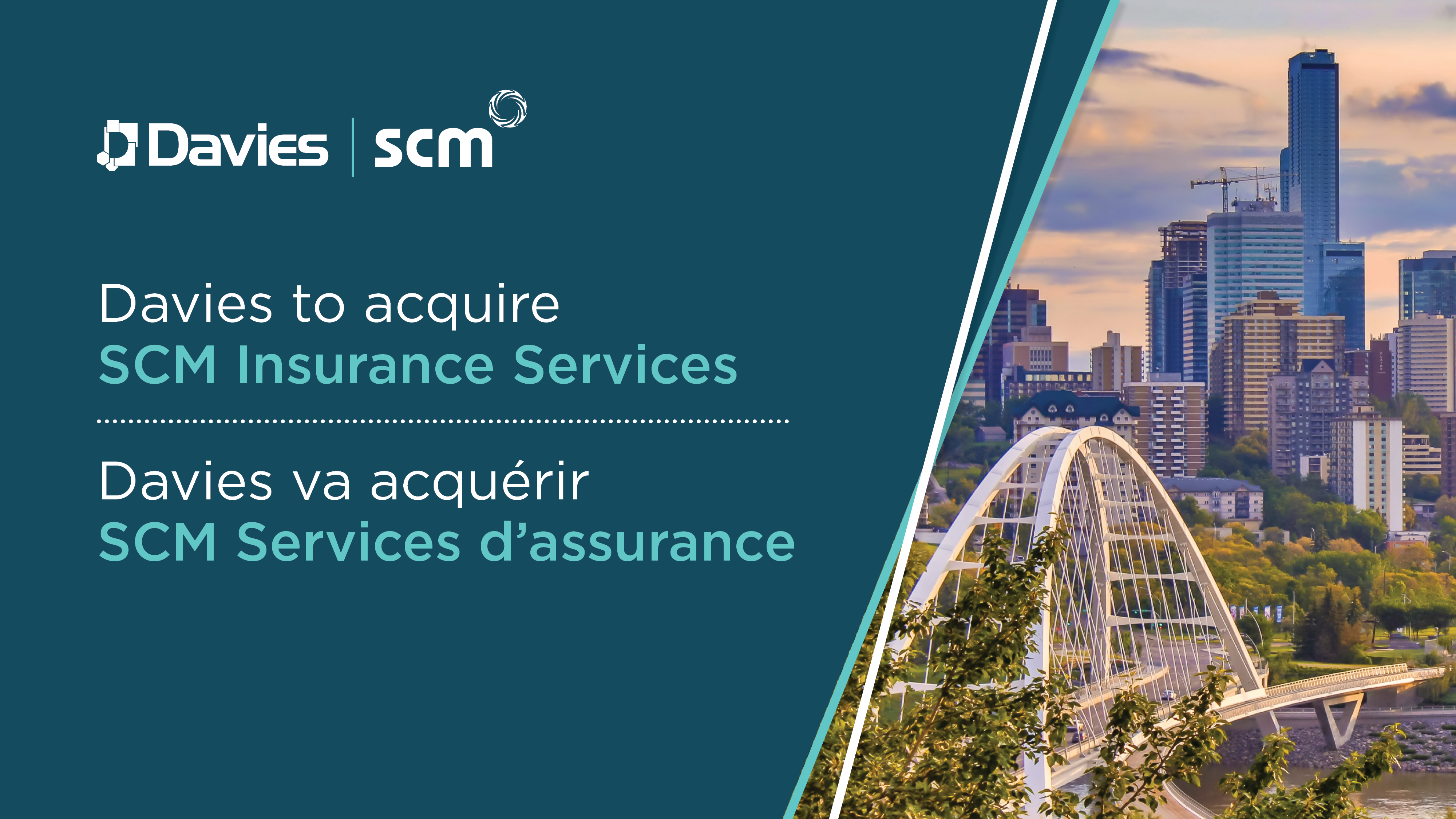 Davies signe une entente pour acquérir SCM Services d’assurances, la plus grande firme au Canada qui offre des solutions de traitement des réclamations et de gestion des risques.
